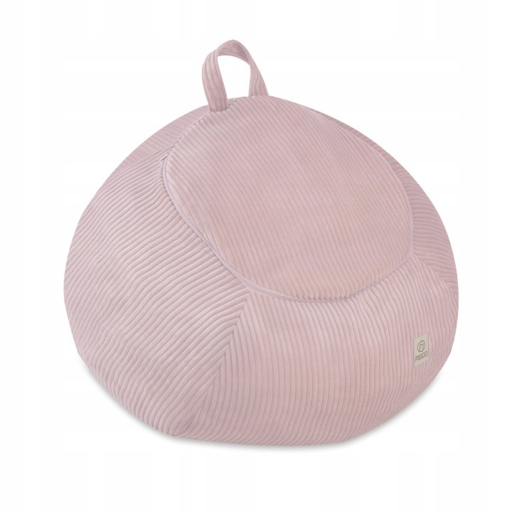 Svetloružový poťah na puf Misioo 82 × 82 × 50 cm na plyšové hračky