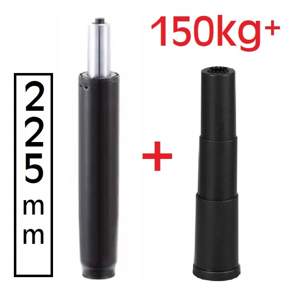 Plynový piest do kancelárskej stoličky 225 mm, 2 kusy