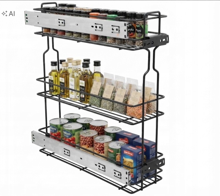 Wiexpol CMB-3-200-0-2-BL cargo kôš do 20 cm skrinky, 3 police, grafit