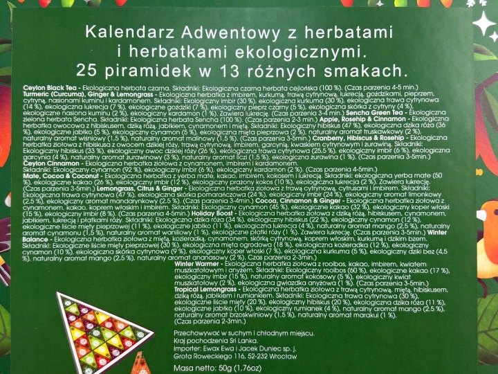 English Tea Shop čajový adventný kalendár Christmas Tree