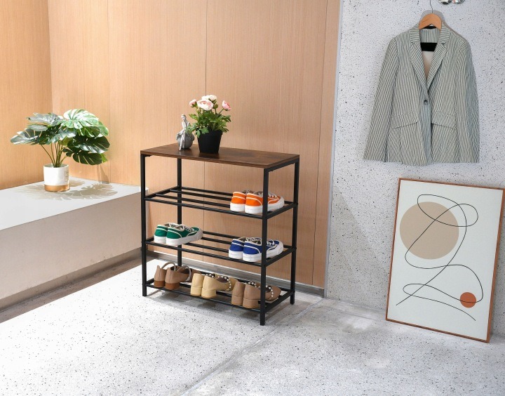Regál LoftInspired Stella na topánky, 62 × 68 × 30 cm, 4 úrovne