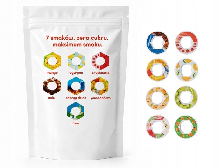 Fľaša HydroGo na pitie 650 ml so 7 aromatizačnými kapsulami, modrá