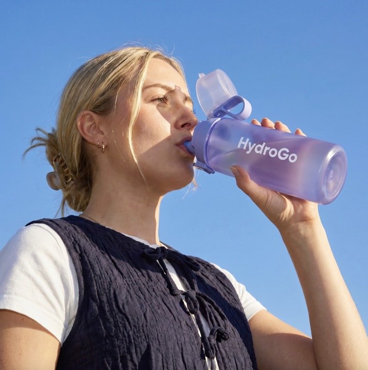 Fľaša HydroGo na pitie 650 ml so 7 aromatizačnými kapsulami, modrá
