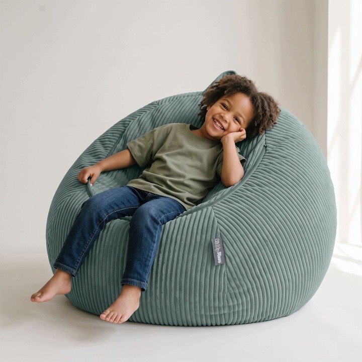 Zelený úložný poťah KiddyMoon KM-BAG-EM 80 × 80 × 50 cm