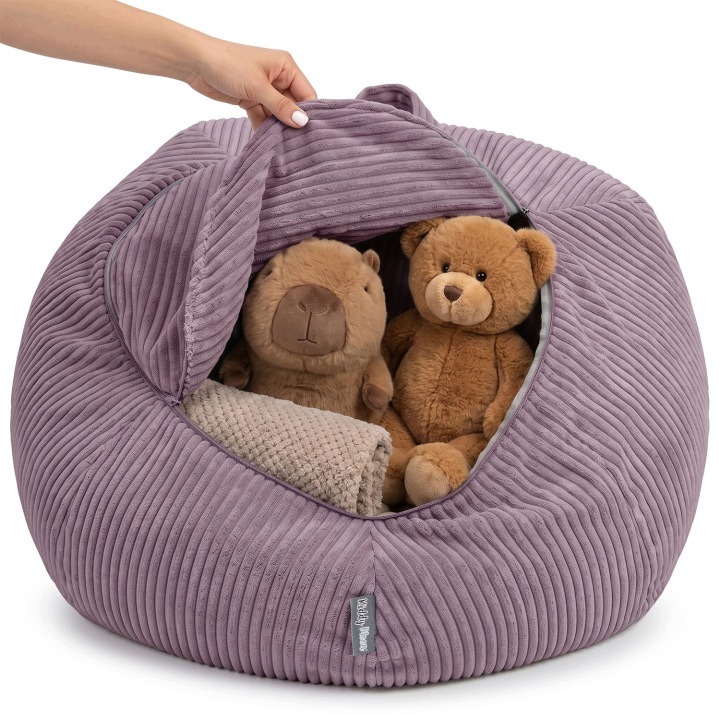 Fialový úložný poťah KiddyMoon KM-BAG-EM 80 × 80 × 50 cm