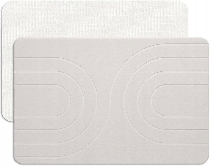 Biela diatomitová kúpeľňová podložka Feilifan HK-BATHMAT 60 × 38 cm