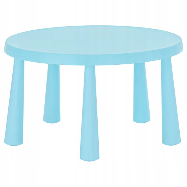IKEA MAMMUT 105.819.94 – svetlomodrý detský stolík Ø 85 cm