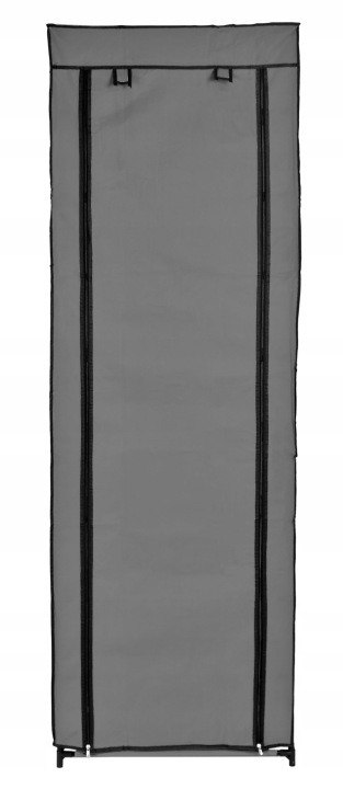 Textilná skrinka Gockowiak Lea na topánky, 57 × 172 × 29 cm, antracitová