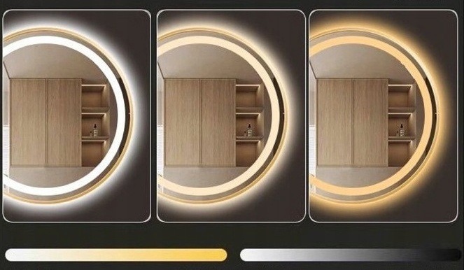 Okrúhle LED zrkadlo Ekspand LL-FI60, 60 cm s vyhrievaním proti zahmlievaniu