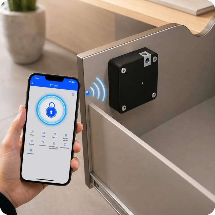 Spreest CB-99 TTLock – skrytý RFID zámok na skrinku, 13,56 MHz