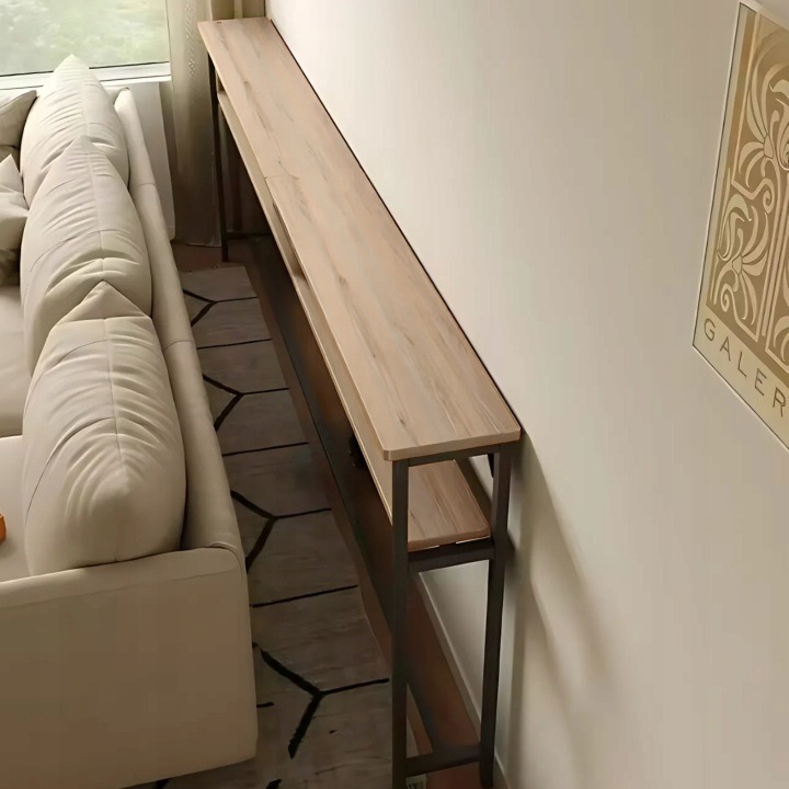 Dvojica konzolových stolíkov KONSOLA3 v dekore dub sonoma, šírka 80 cm