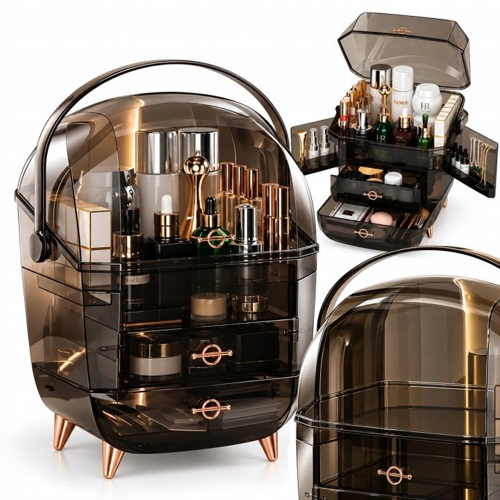 Ecarla CB76CZ, viacúrovňový organizér na kozmetiku a šperky