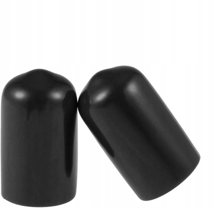 Čierne pružné krytky na okrúhle zakončenia 10 mm, 80 ks