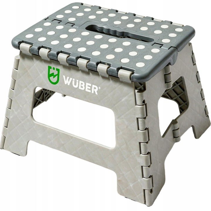 Wuber W90012 – sivý skladací stupienok, výška 22 cm