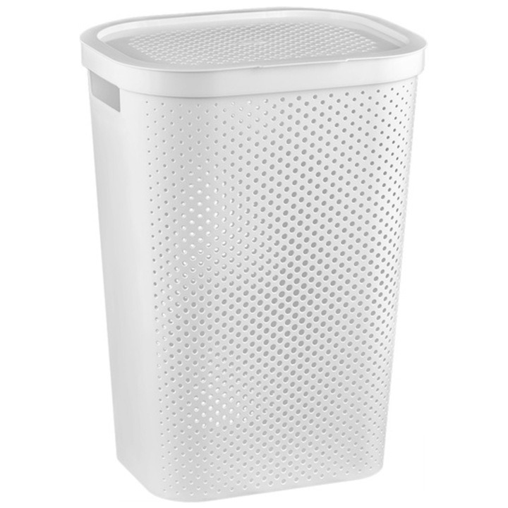 Sada 2 košov Curver Infinity 231007 – biele, 60 l s vekom