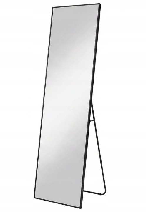 Stojace zrkadlo ARVENTA STYLE 150 × 40 cm s čiernym hliníkovým rámom