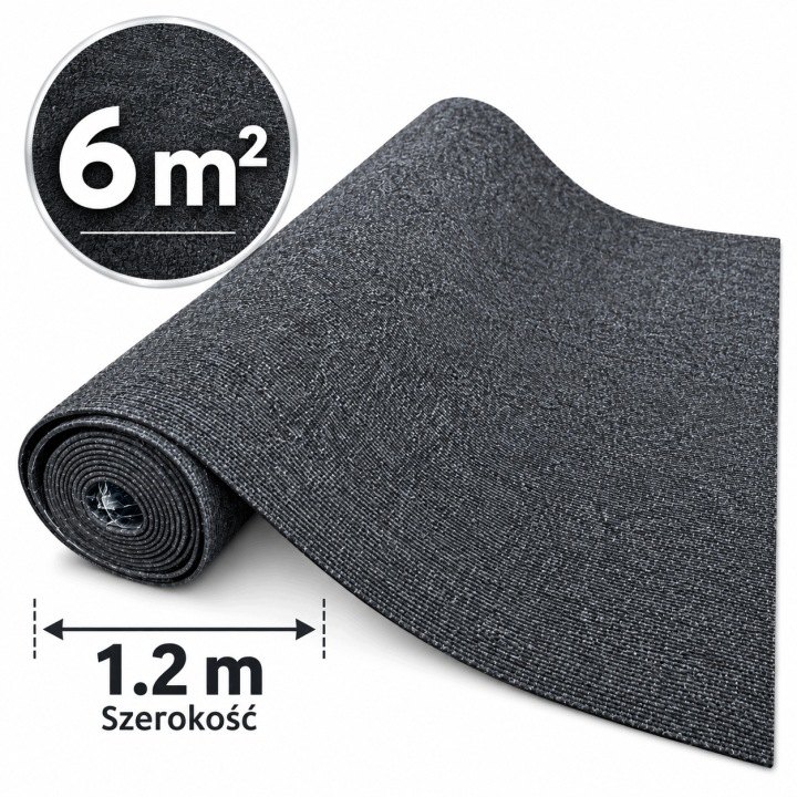 Tmavosivá samolepiaca kobercová krytina Eurodeco 6 m², 4,7 mm