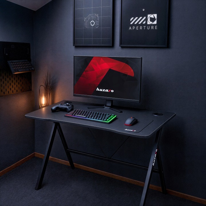 Čierny písací stôl Huzaro Hero 1.4 Black, 100 × 50 cm