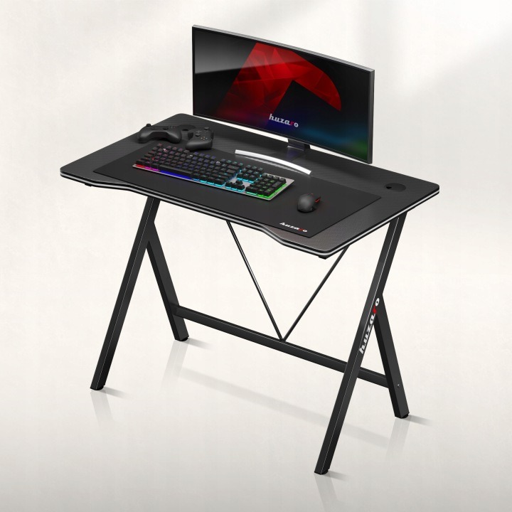 Čierny písací stôl Huzaro Hero 1.4 Black, 100 × 50 cm