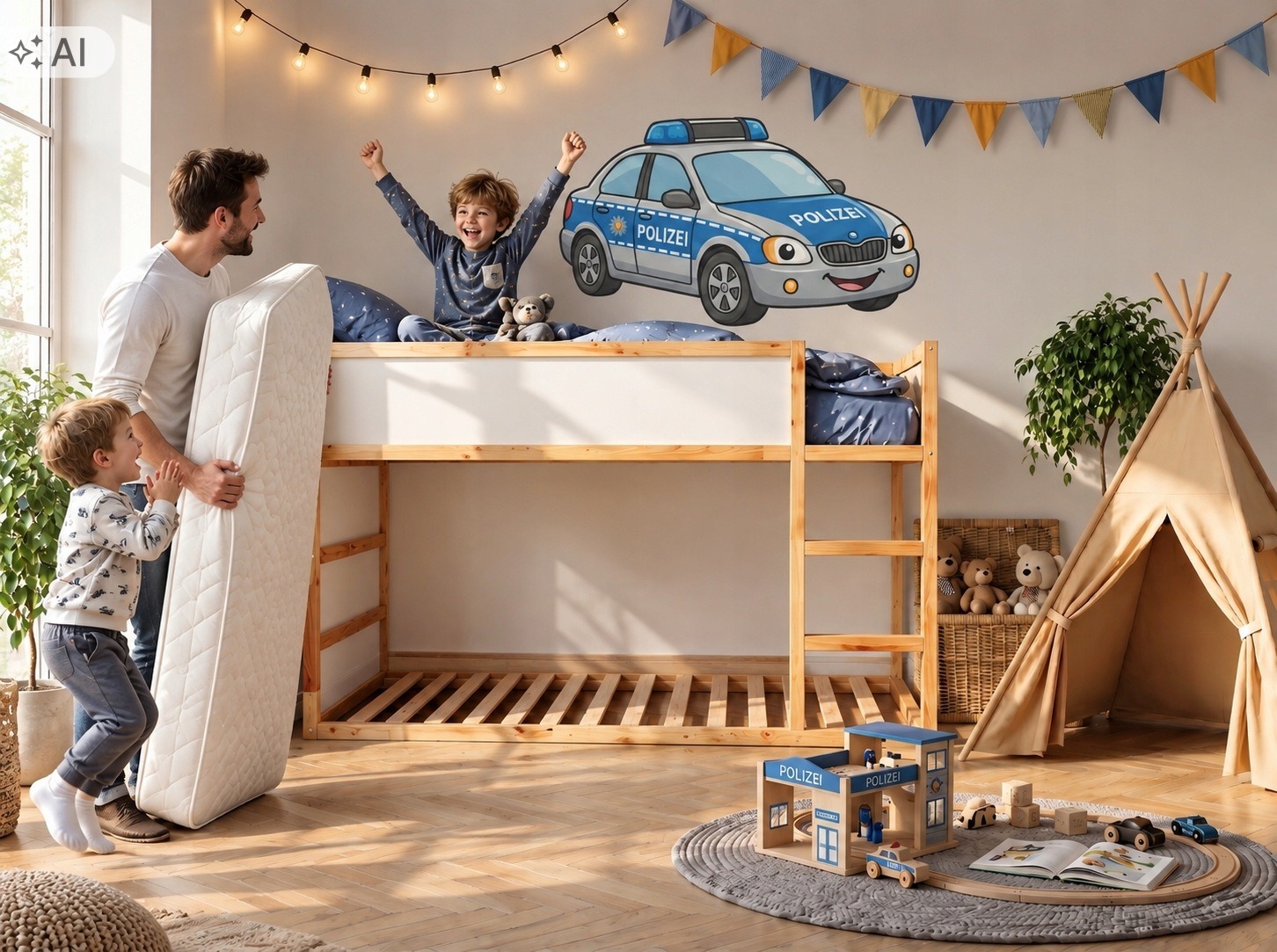 Borovicový rošt NestUp Base 90 × 200 cm pre posteľ IKEA KURA