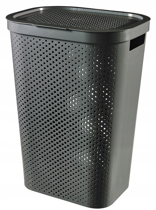 Curver Infinity Dots 245662 – kôš na bielizeň 60 l, antracitový