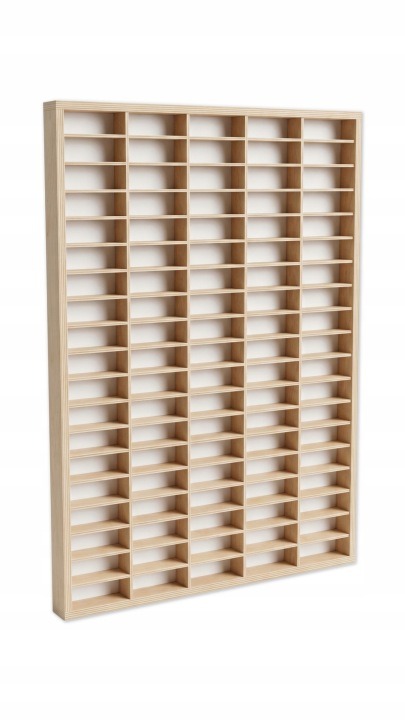 Sklejkowo béžová polica na autíčka – 100 miest, 50 × 79 cm