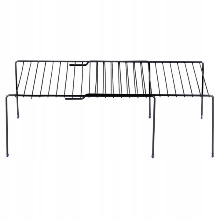 Vilde 229106 – 2 čierne výsuvné police do skrinky, šírka 34,5–48 cm