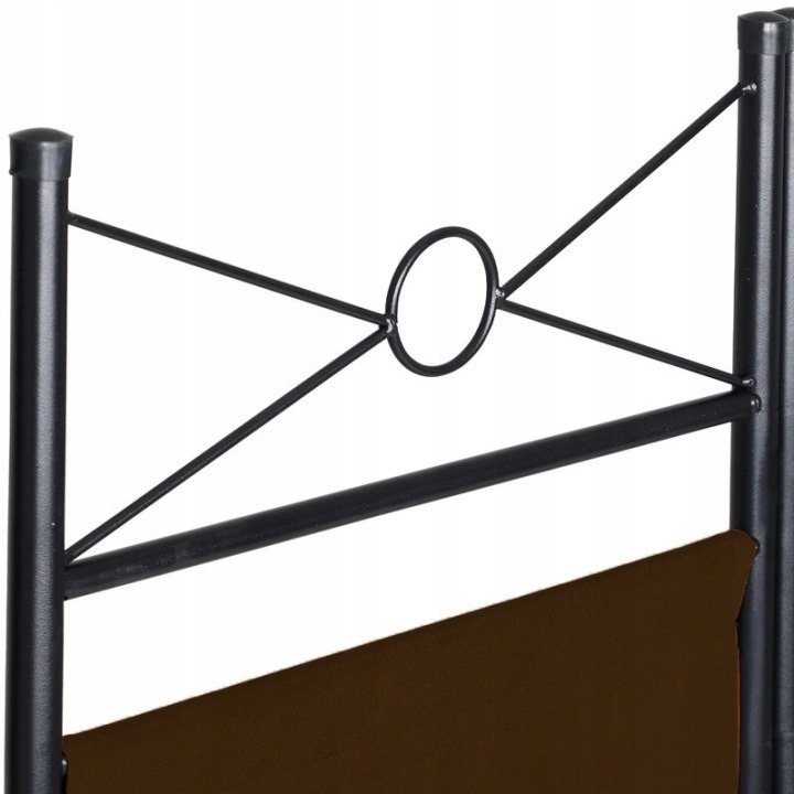 Wideshop ART-248 – hnedý štvordielny paraván, 163 × 180 cm