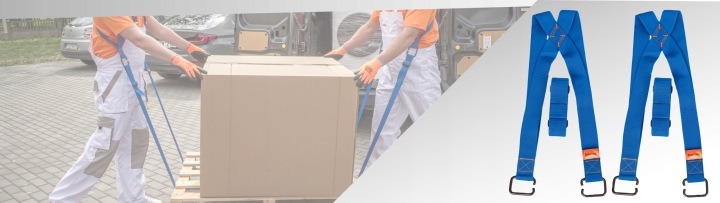SafeCore transportné popruhy na nábytok 3,4 m, modrá súprava pre dvoch