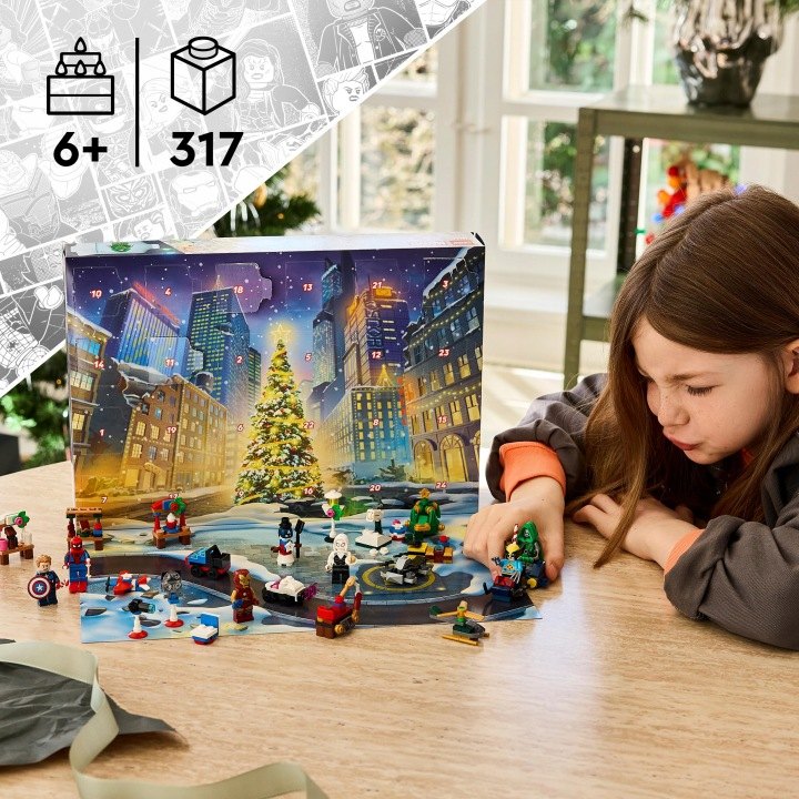 LEGO Marvel 76340 adventný kalendár 2026, 317 dielikov
