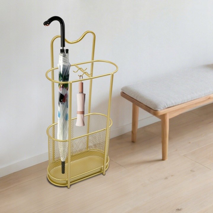 Kovový voľne stojaci držiak na dáždniky, 60 cm