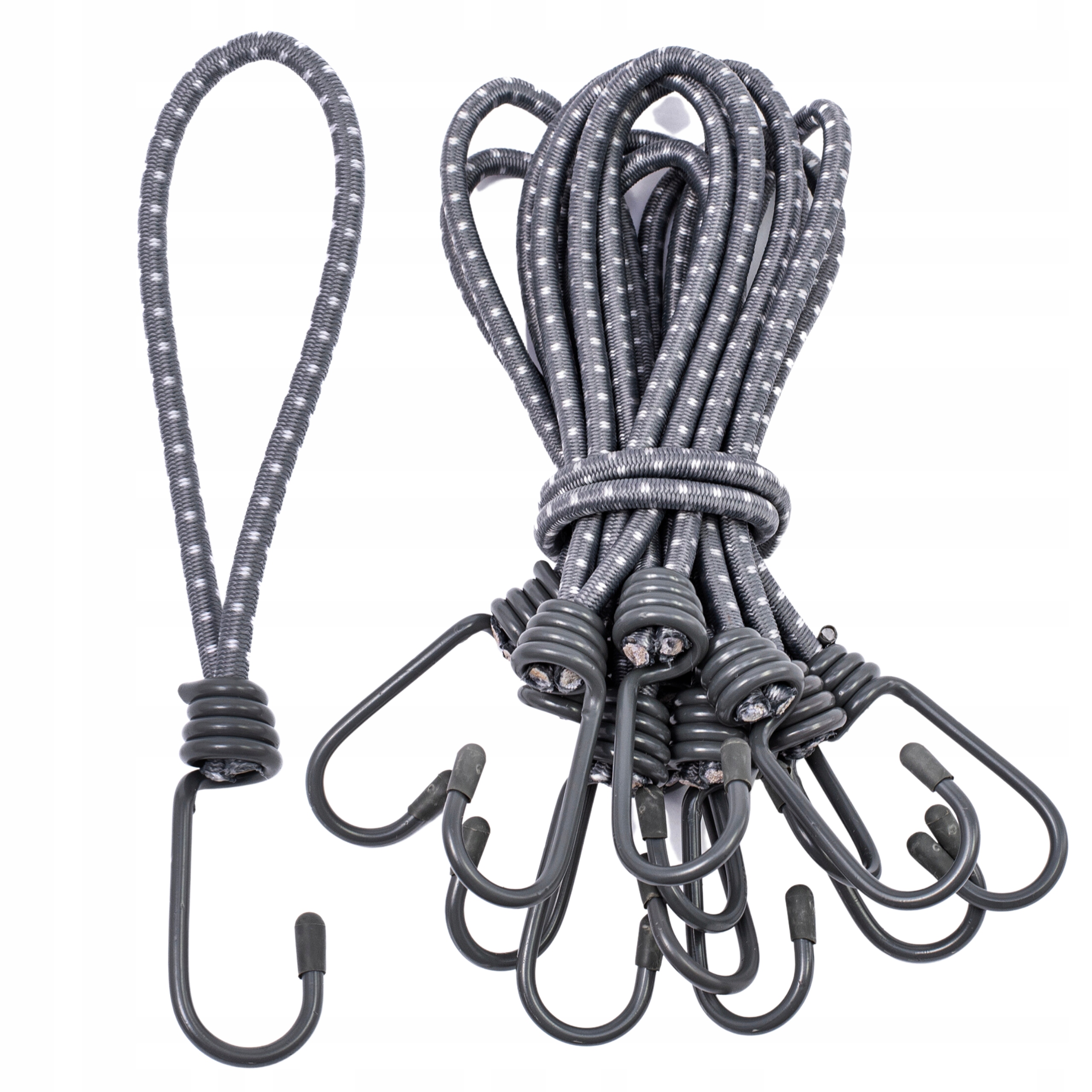 Univerzálne elastické gumičky s kovovým háčikom, 20 cm - balenie 20 ks