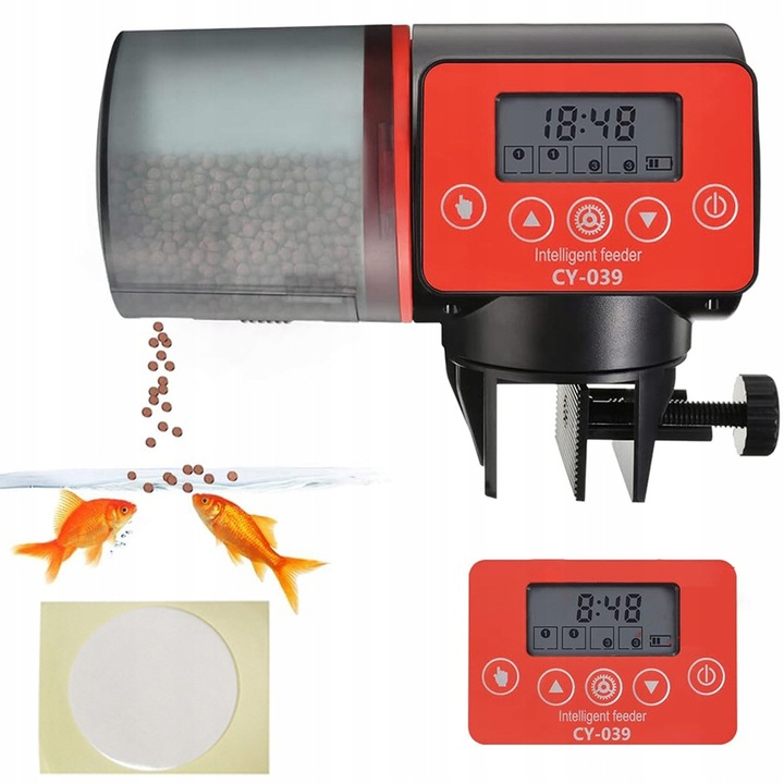 Automatické kŕmidlo pre ryby 200 ml LCD | dávkovač krmiva do akvária
