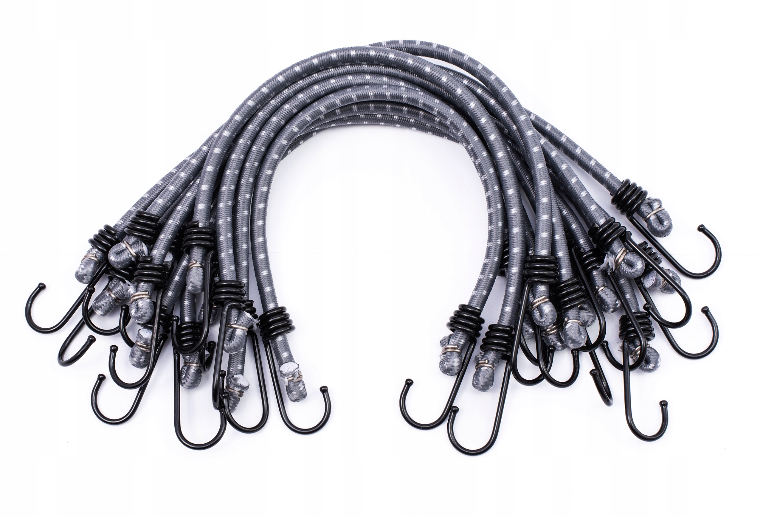 Univerzálna elastická guma s kovovými hákmi BUNGEE CORD HOOK - 50 ks, 0,8x40 cm