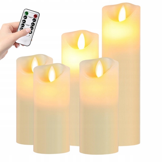 Bezplameňové LED sviečky s realistickým efektom plameňa a diaľkovým ovládaním
