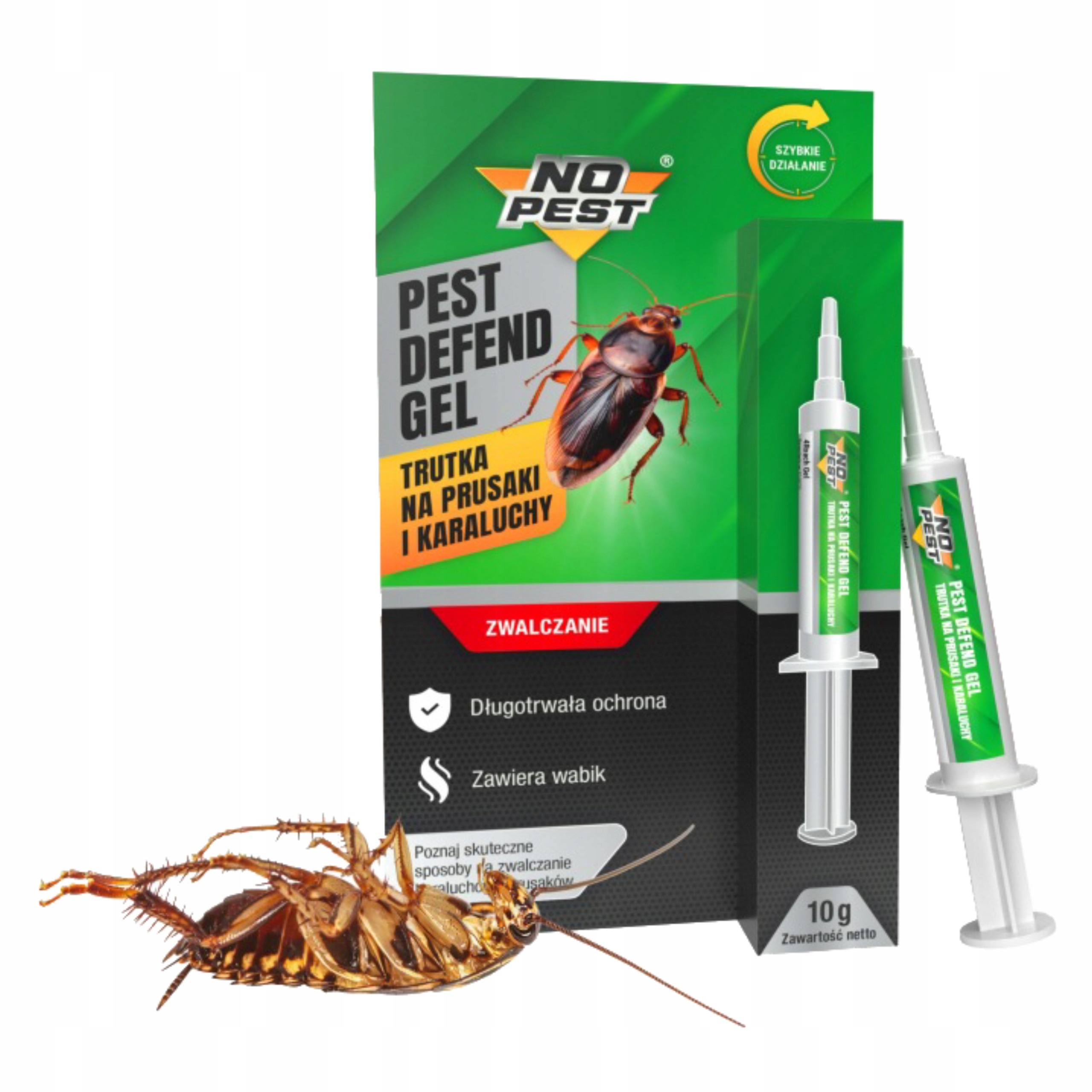 Gélová pasta proti švábom No Pest Past Defend Gel 10 g – jedová návnada s cypermetrínom proti lezúcemu hmyzu