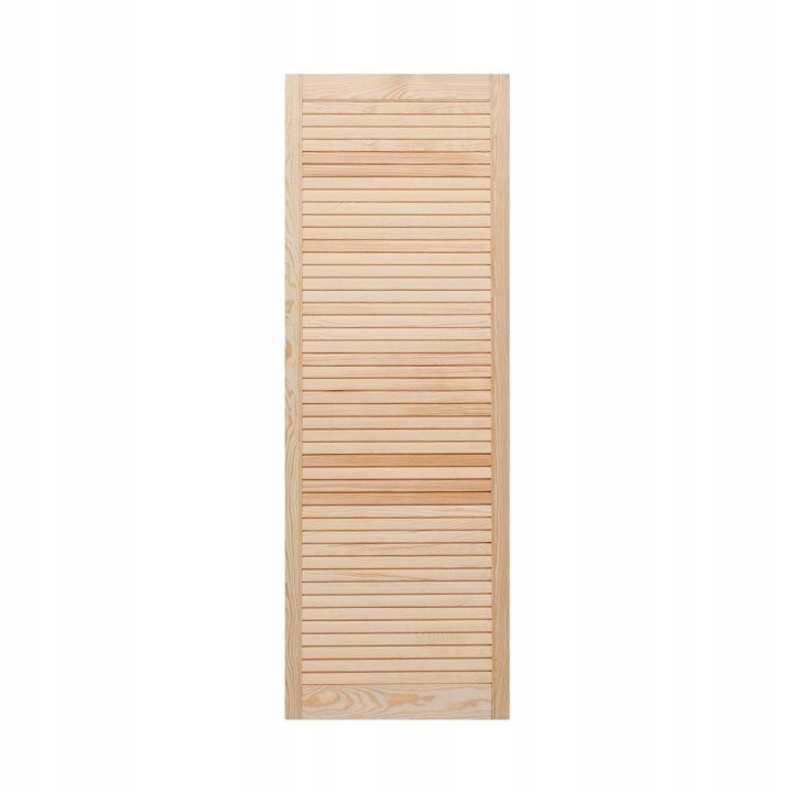 Borovicové lamelové dvierka 140,6 × 49,4 cm – prírodné drevo