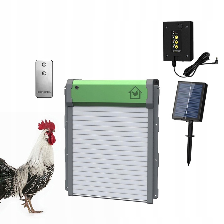 AUTOMATICKÉ DVERE DO KURIČNEJ CHATKY SO SOLÁRNYM NAPÁJANÍM, IP67 SO 4 REŽIMMI