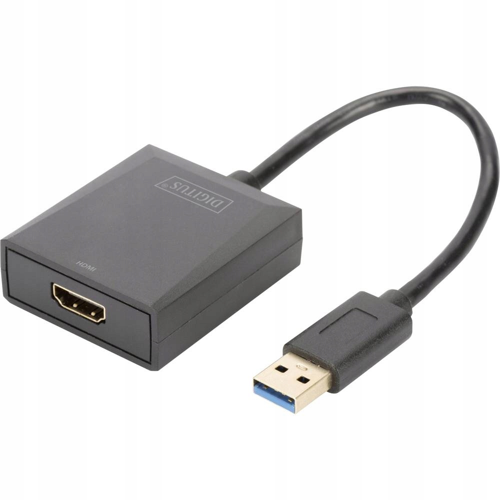 Adaptér Digitus DA-70841 USB/HDMI, čierny