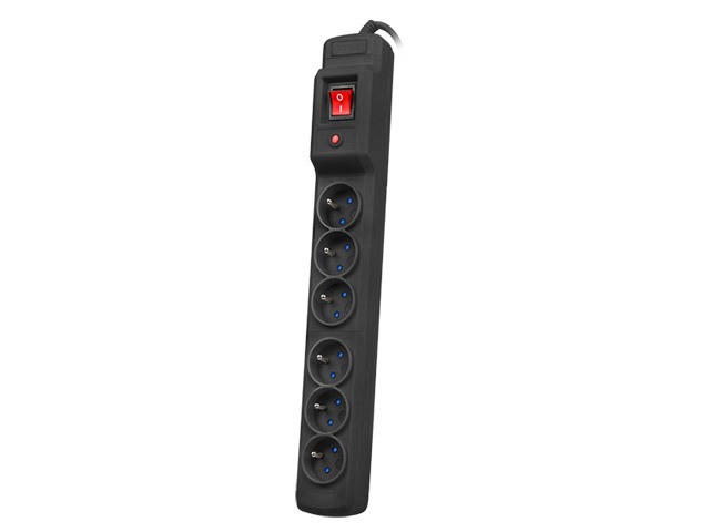 Predlžovací kábel Armac Multi M6 10 m, 6 zásuviek, čierny