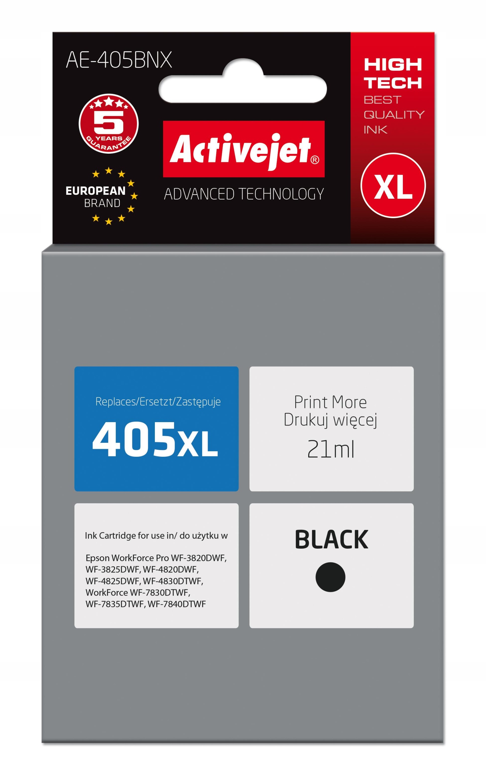 Atrament Activejet AE-405BNX (náhradný atrament Epson 405XL C13T05H14010; Supreme; 21ml