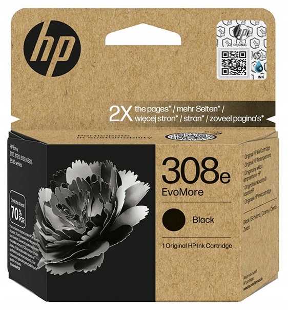 Čierna atramentová kazeta HP 308 7FP22UE