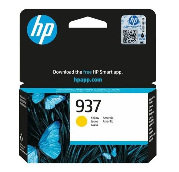 Žltá atramentová kazeta HP 937 4S6W4N