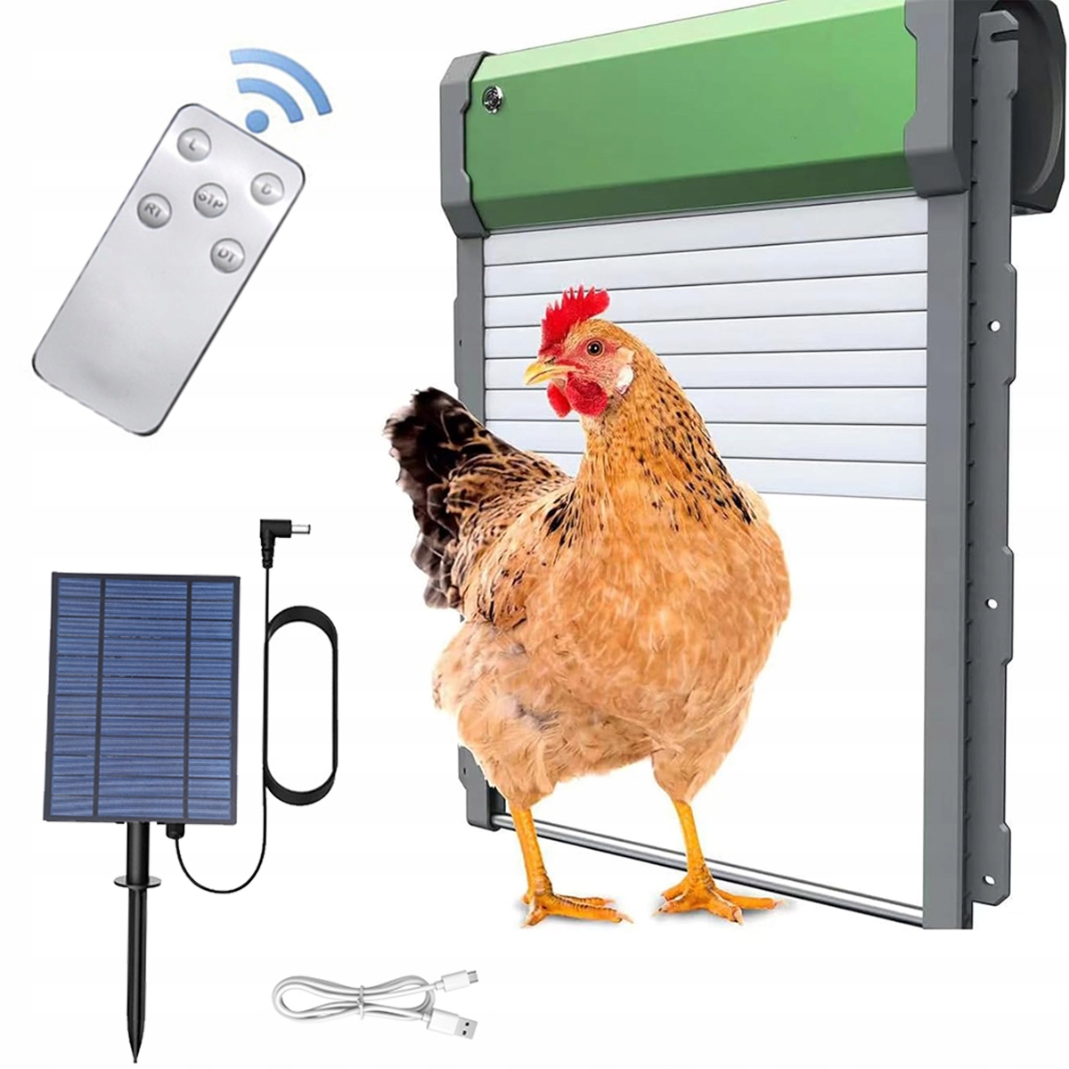 Automatické dvere do kurína, Elektrický otvárač, Vlastný ovládací panel