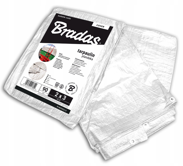 Odolná plachta BRADAS WHITE 4 x 5m, 90g