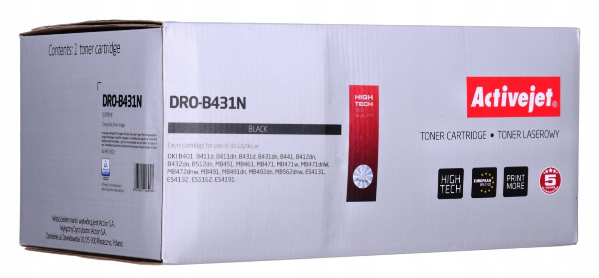 Čierny bubon ActiveJet pre OKI DRO-B431N