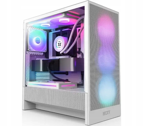Skrinka NZXT H5 Flow RGB Midi Tower, biela