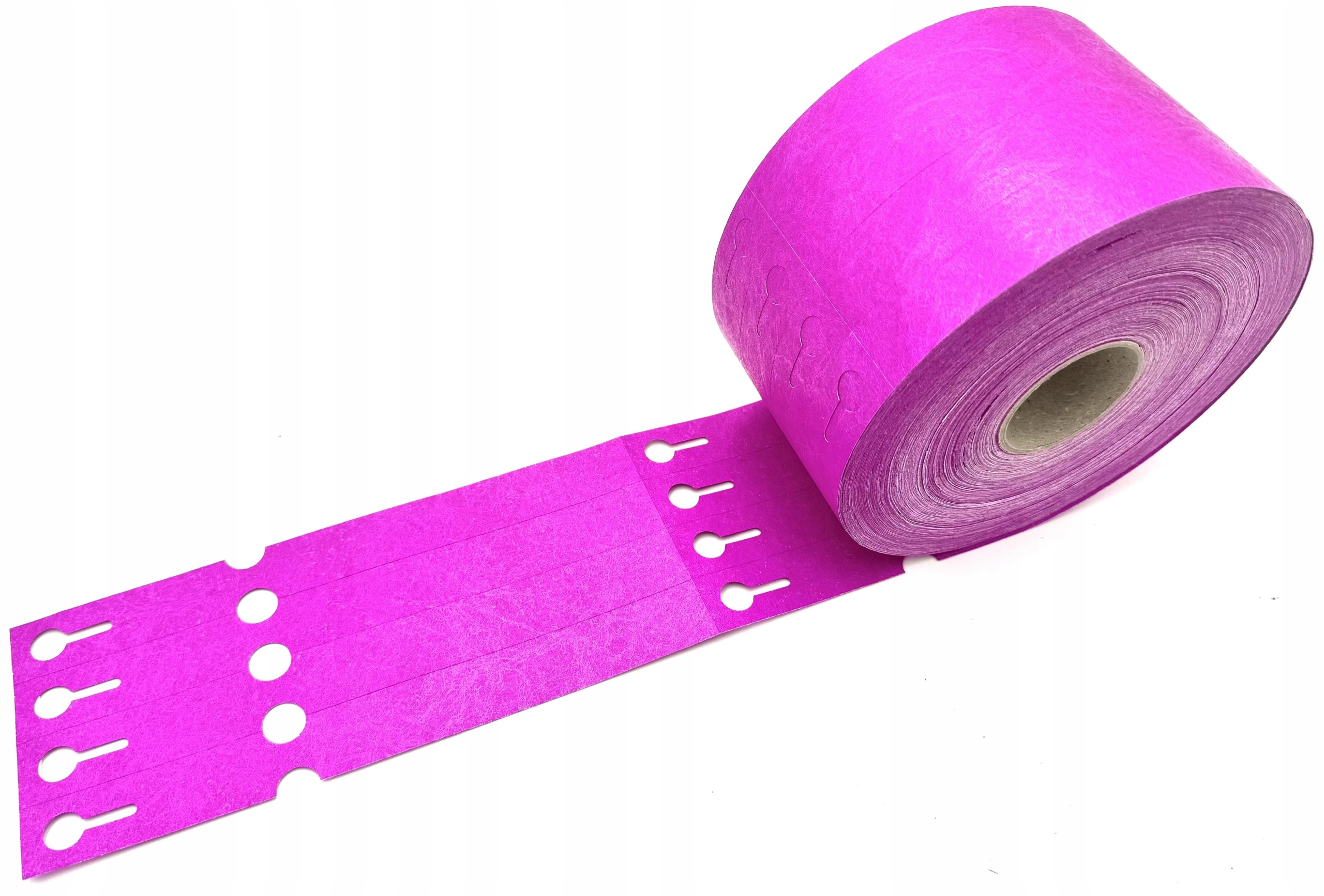 Odtrhávacie etikety TYVEK s očkom - 2,5 x 25 cm | 1500 ks - fialové