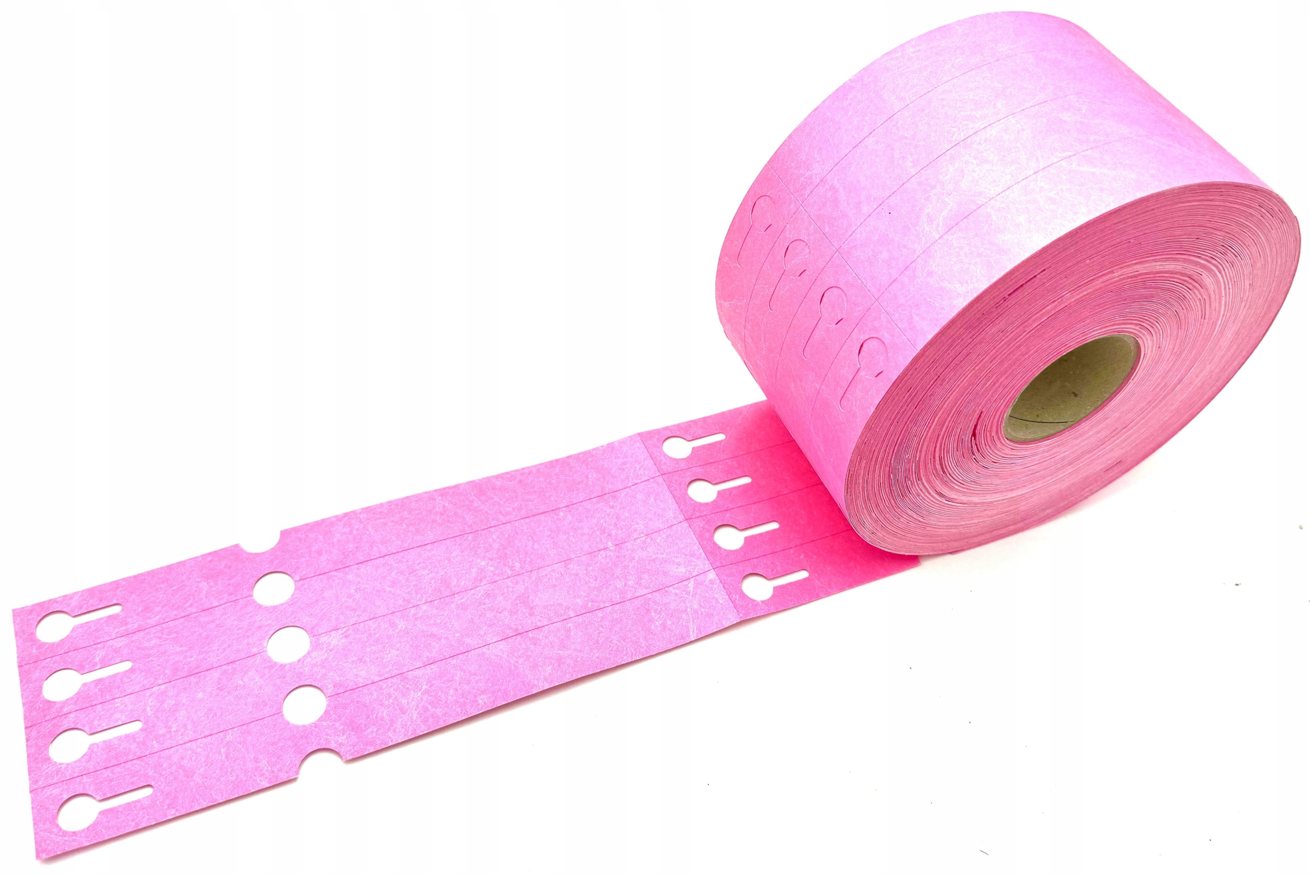 Odtrhávacie etikety TYVEK so slučkami - 2,5 x 25 cm | 1500 ks - ružové