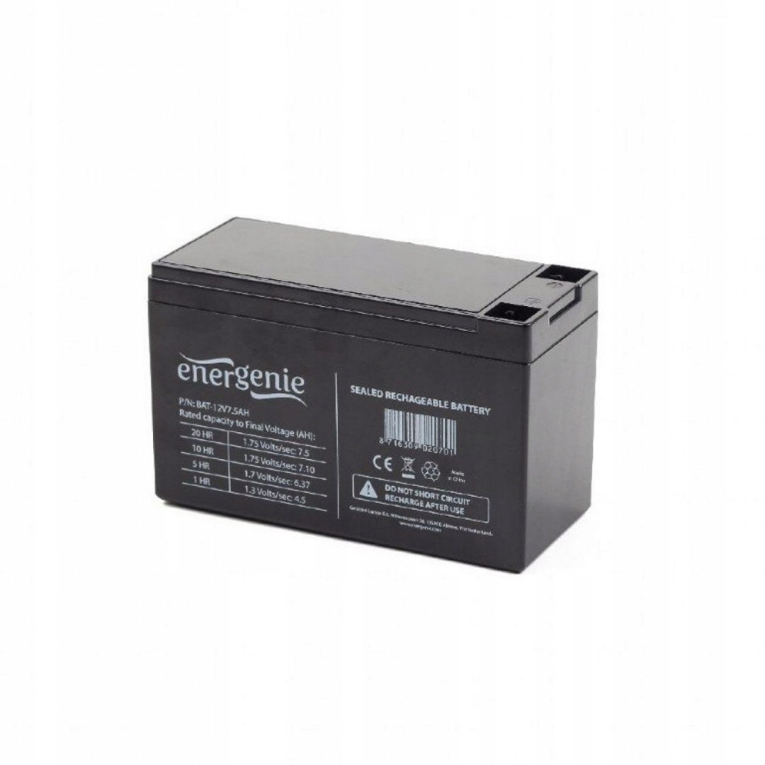 Gembird BAT-12V7.5AH Akumulovaná energia